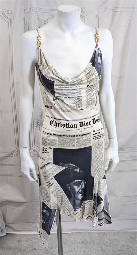 newspaper dress dior|john galliano newspaper dress.